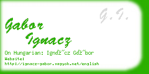 gabor ignacz business card